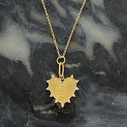 Clip Hanging Initial Heart Necklace - VirtuousWares:Global