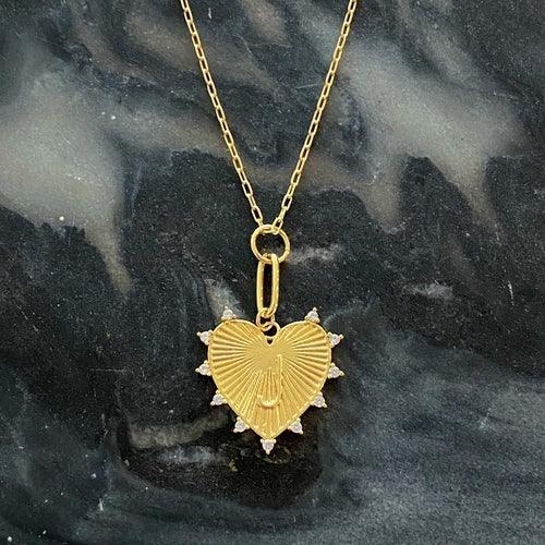 Clip Hanging Initial Heart Necklace - VirtuousWares:Global