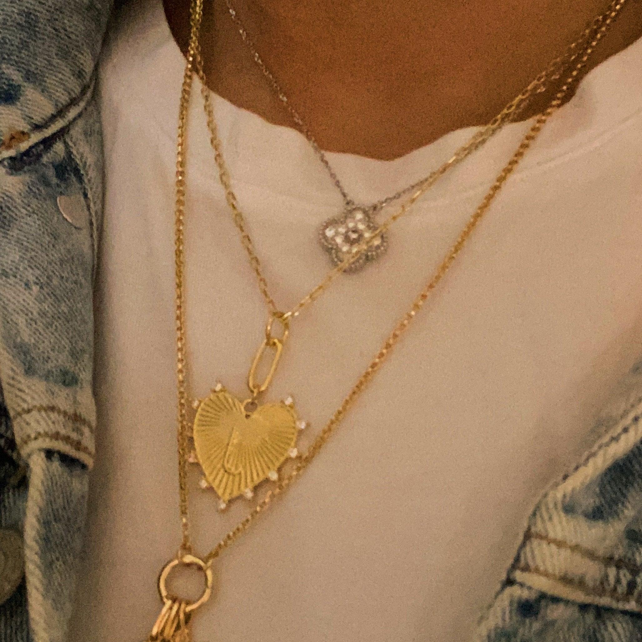 Clip Hanging Initial Heart Necklace - VirtuousWares:Global