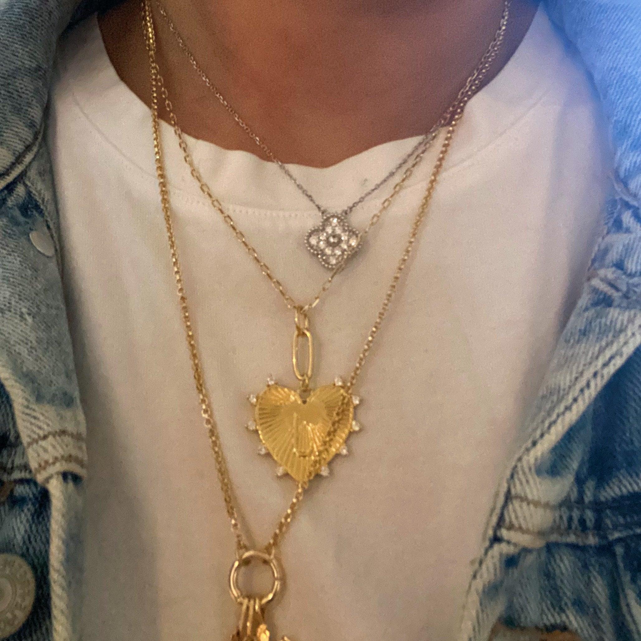 Clip Hanging Initial Heart Necklace - VirtuousWares:Global