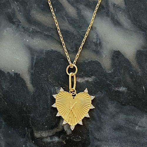 Clip Hanging Initial Heart Necklace - VirtuousWares:Global