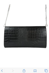 Clutch - Leather Croc Print with Hand Strap - VirtuousWares:Global