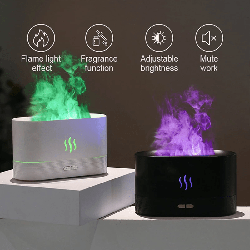 Colorful Flame Air Humidifier USB Aroma Diffuser - VirtuousWares:Global