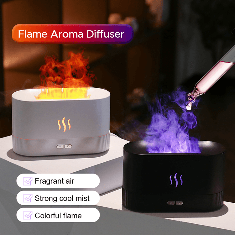 Colorful Flame Air Humidifier USB Aroma Diffuser - VirtuousWares:Global