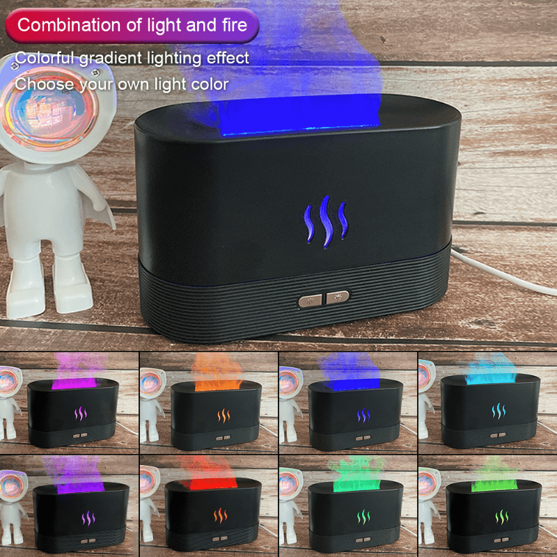 Colorful Flame Air Humidifier USB Aroma Diffuser - VirtuousWares:Global