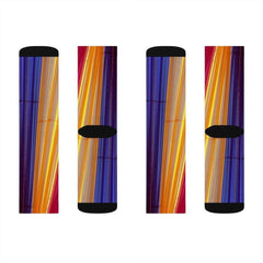 Colorful Striped Fun Novelty Socks Pink - VirtuousWares:Global