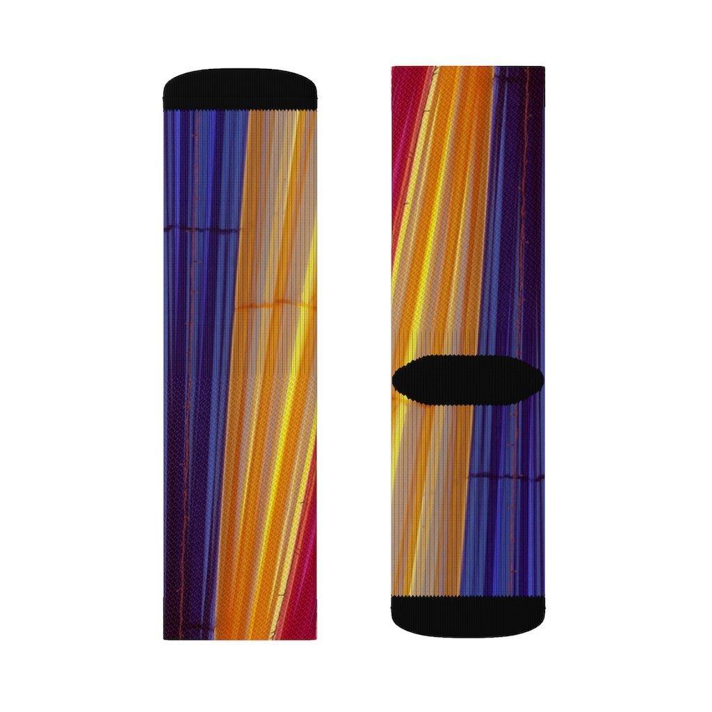 Colorful Striped Fun Novelty Socks Pink - VirtuousWares:Global