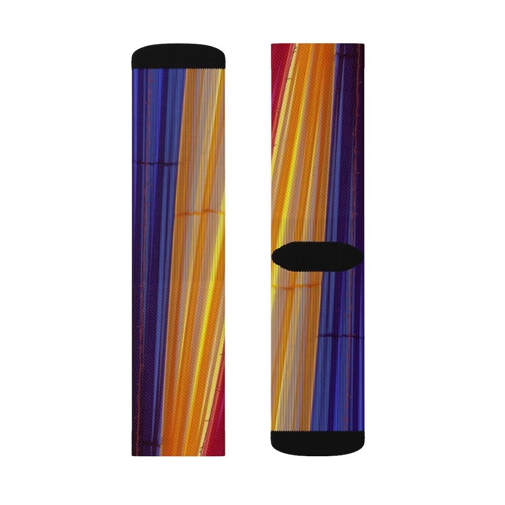 Colorful Striped Fun Novelty Socks Pink - VirtuousWares:Global