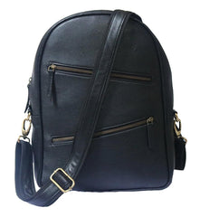Combo Of 2 , Black Leather Backpack With Simple Leather bag. - VirtuousWares:Global