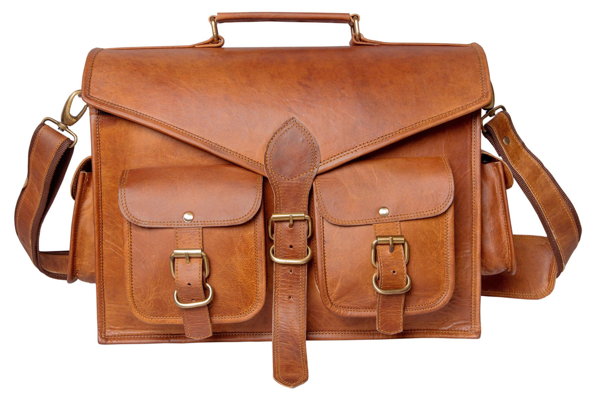 Combo Of 2 Leather Messenger Bag And Small Sling Bag - VirtuousWares:Global