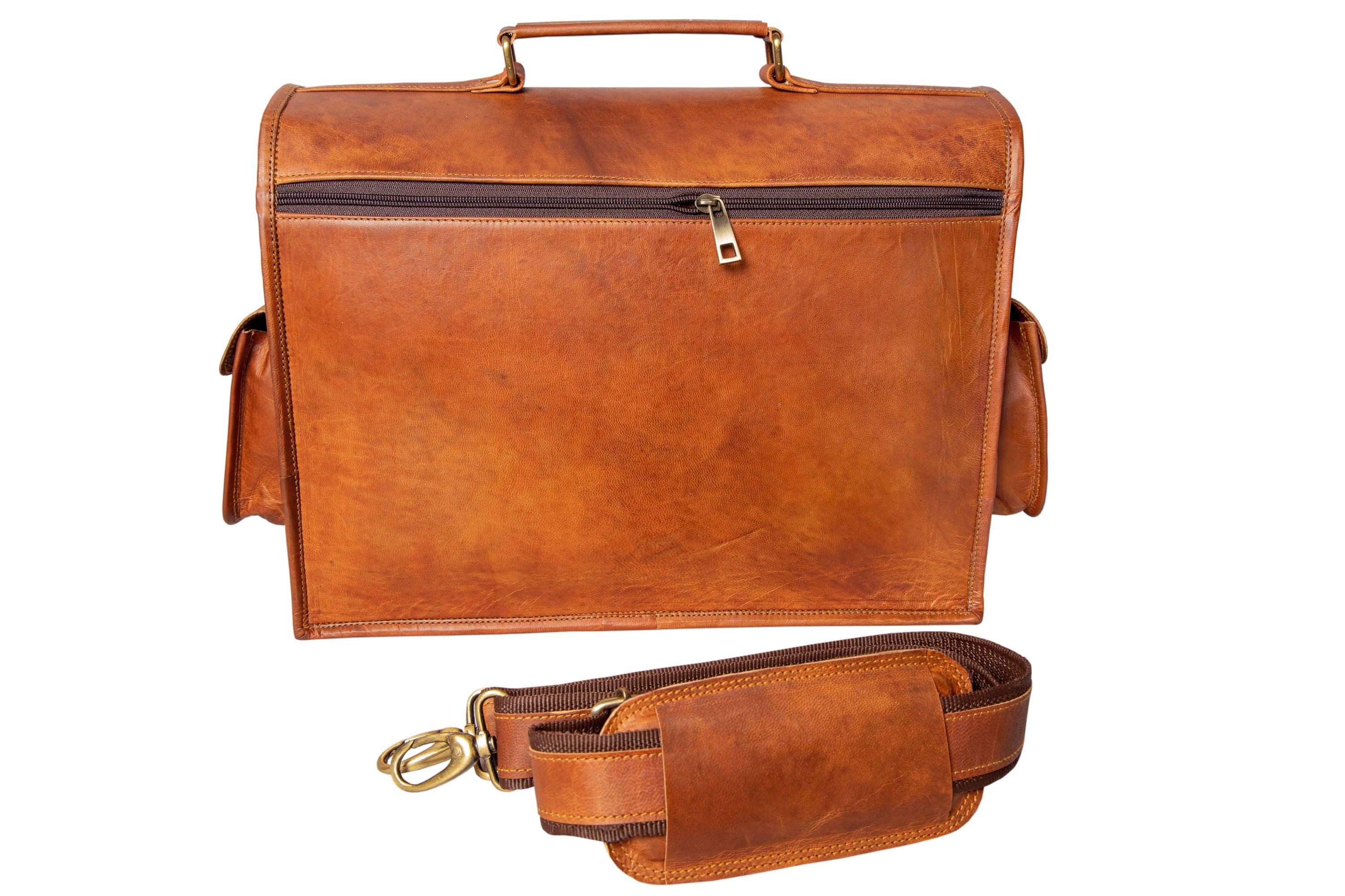 Combo Of 2 Leather Messenger Bag And Small Sling Bag - VirtuousWares:Global