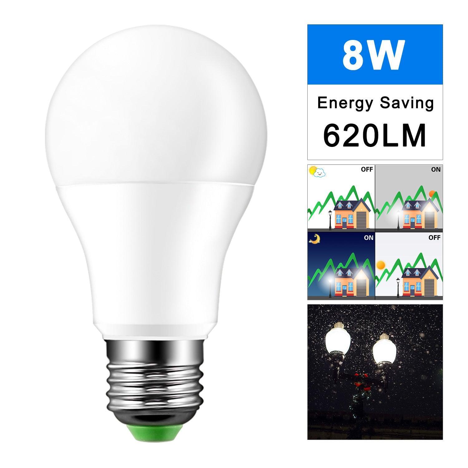 Cool White 12W 8LED E27 Ball Bulb Auto Sensor - VirtuousWares:Global