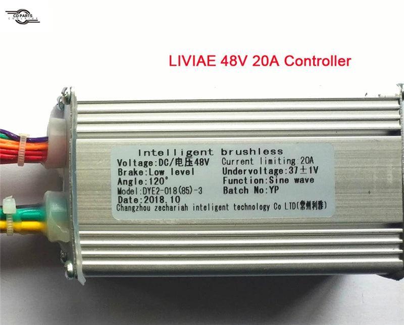 Coolride Motor Brushless Controller, 36V 48V 350W Electric Scooter Mountain Bike Speed Controller with LCD Display Panel - VirtuousWares:Global