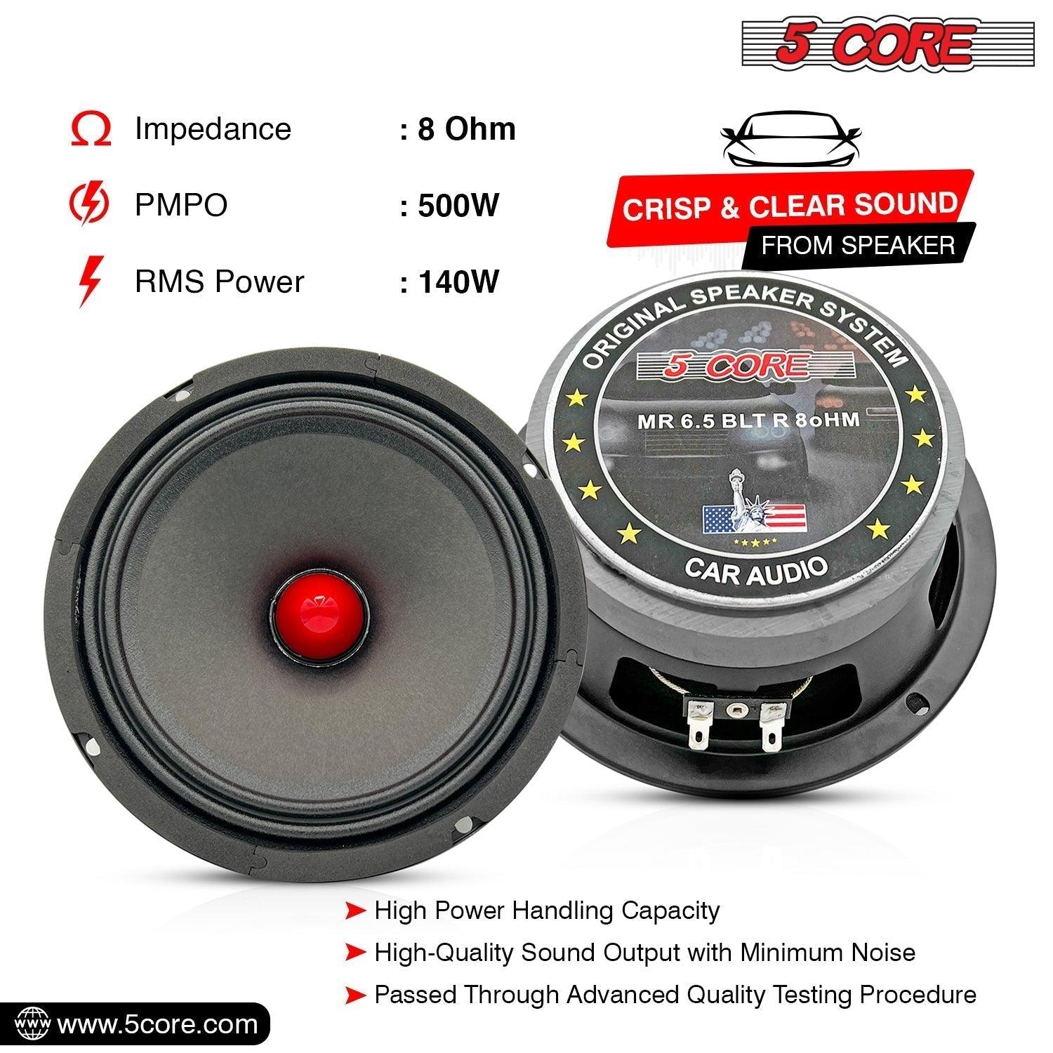 Copy of 5 Core 2pcs Speaker Woofer with Super Bullet Tweeter, Max - VirtuousWares:Global