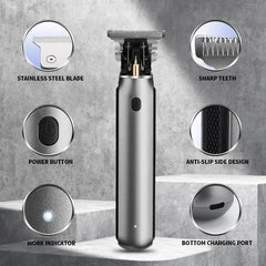 Cordless Electric Hair Clipper for Men Haircut Trimmer USB - VirtuousWares:Global