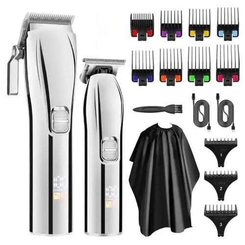Cordless Rechargeable Low Noise Professional Hair Clippers and Detail - VirtuousWares:Global