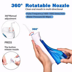Cordless Water Flosser Dental Oral Irrigator Portable Wireless Charge - VirtuousWares:Global