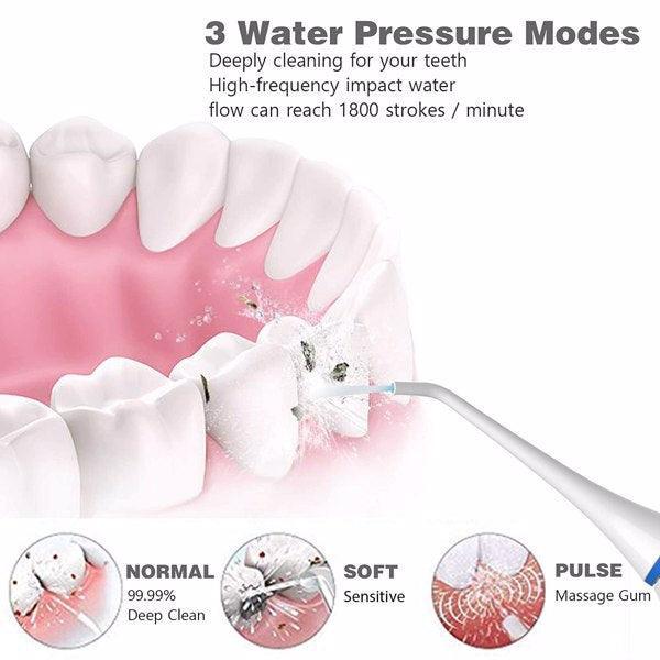 Cordless Water Flosser Dental Oral Irrigator Portable Wireless Charge - VirtuousWares:Global