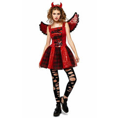 Costume for Adults My Other Me She-Devil Intense Ruby Red (3 Pieces) - VirtuousWares:Global