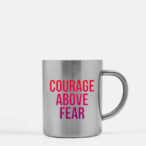 Courage Above Fear Gold & Silver Mug - VirtuousWares:Global