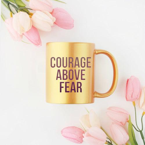 Courage Above Fear Gold & Silver Mug - VirtuousWares:Global