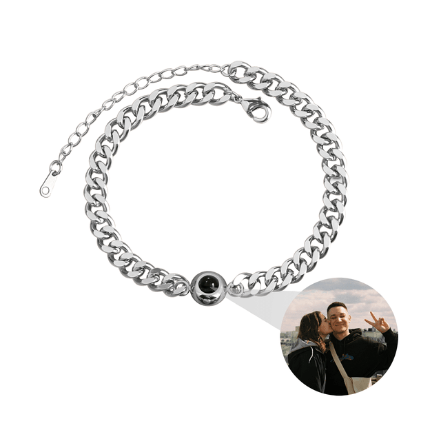 Cuban Bracelet Personalized Photo Bracelet Custom Projection Bracelet - VirtuousWares:Global