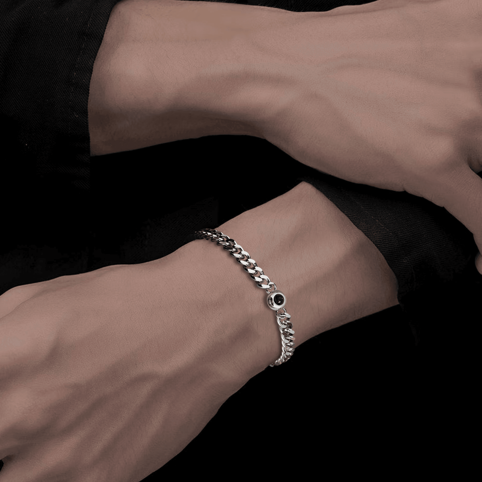 Cuban Bracelet Personalized Photo Bracelet Custom Projection Bracelet - VirtuousWares:Global
