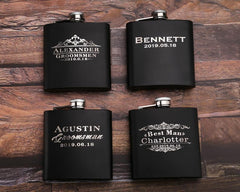 Custom Flasks for Men, Engraved Flask for Groomsmen, Best Man Wedding - VirtuousWares:Global