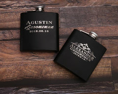 Custom Flasks for Men, Engraved Flask for Groomsmen, Best Man Wedding - VirtuousWares:Global