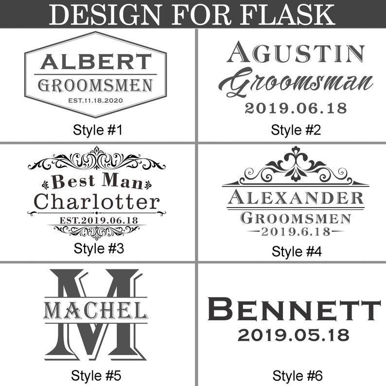 Custom Flasks for Men, Engraved Flask for Groomsmen, Best Man Wedding - VirtuousWares:Global