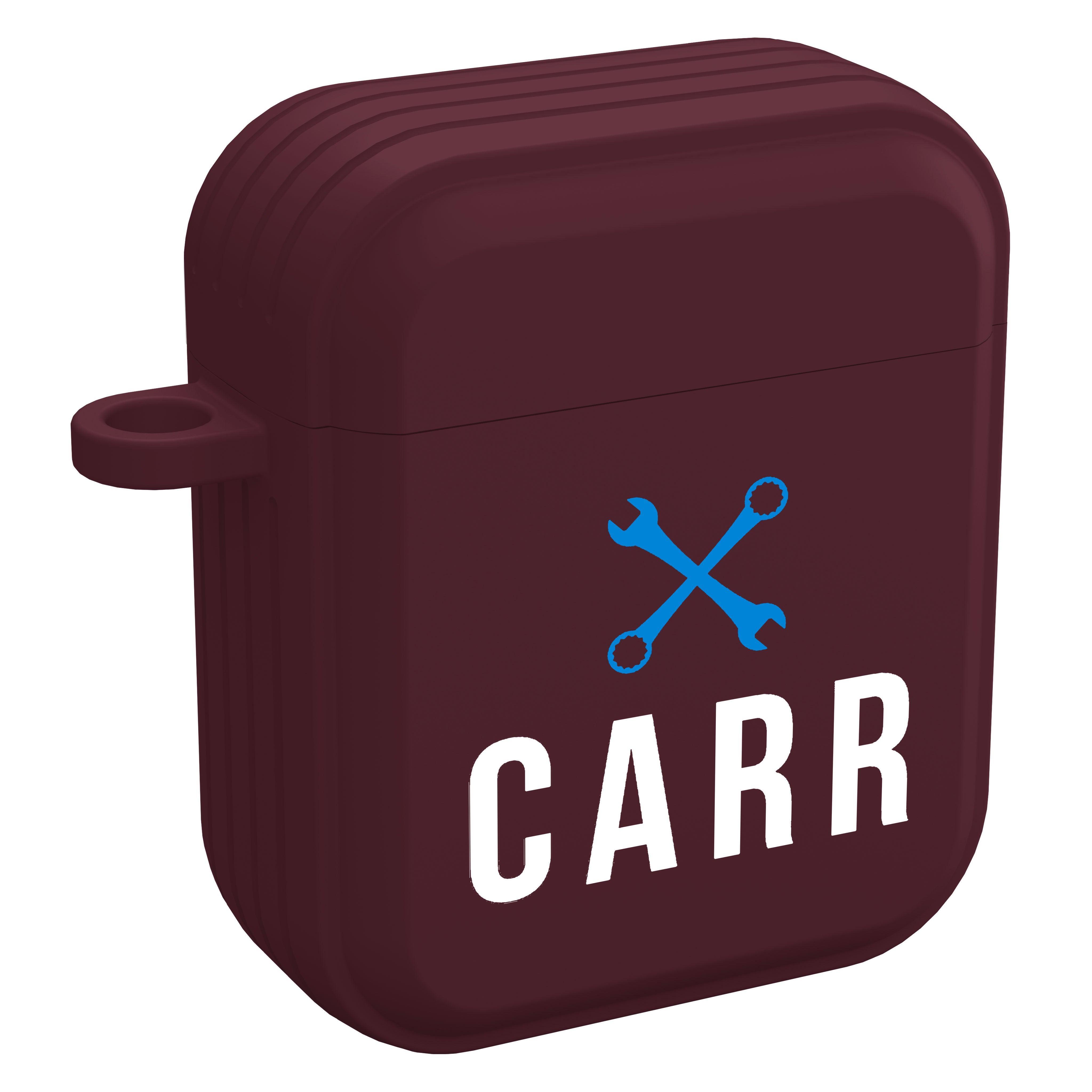 Custom Logo HDX Maroon Case Cover for Apple AirPods Gen 1, 2, 3 & Pro - VirtuousWares:Global