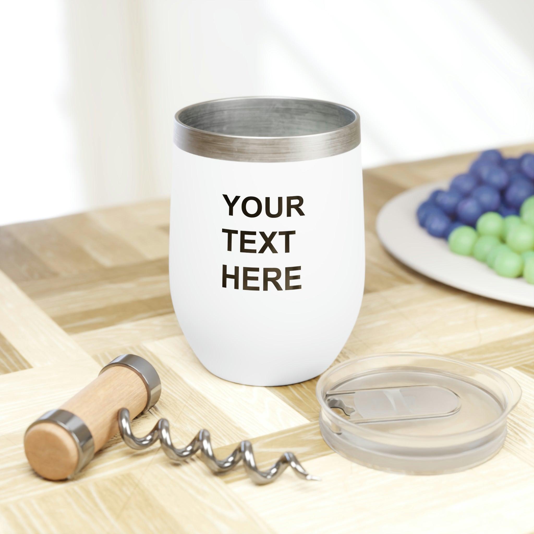 Custom Logo on a Wine Tumbler, Team Logo Here Wine Tumbler, Personaliz - VirtuousWares:Global