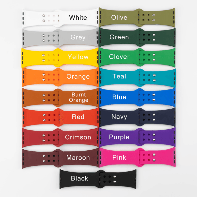Custom Monogram HD Black Watch Band Compatible with Apple Watch - VirtuousWares:Global