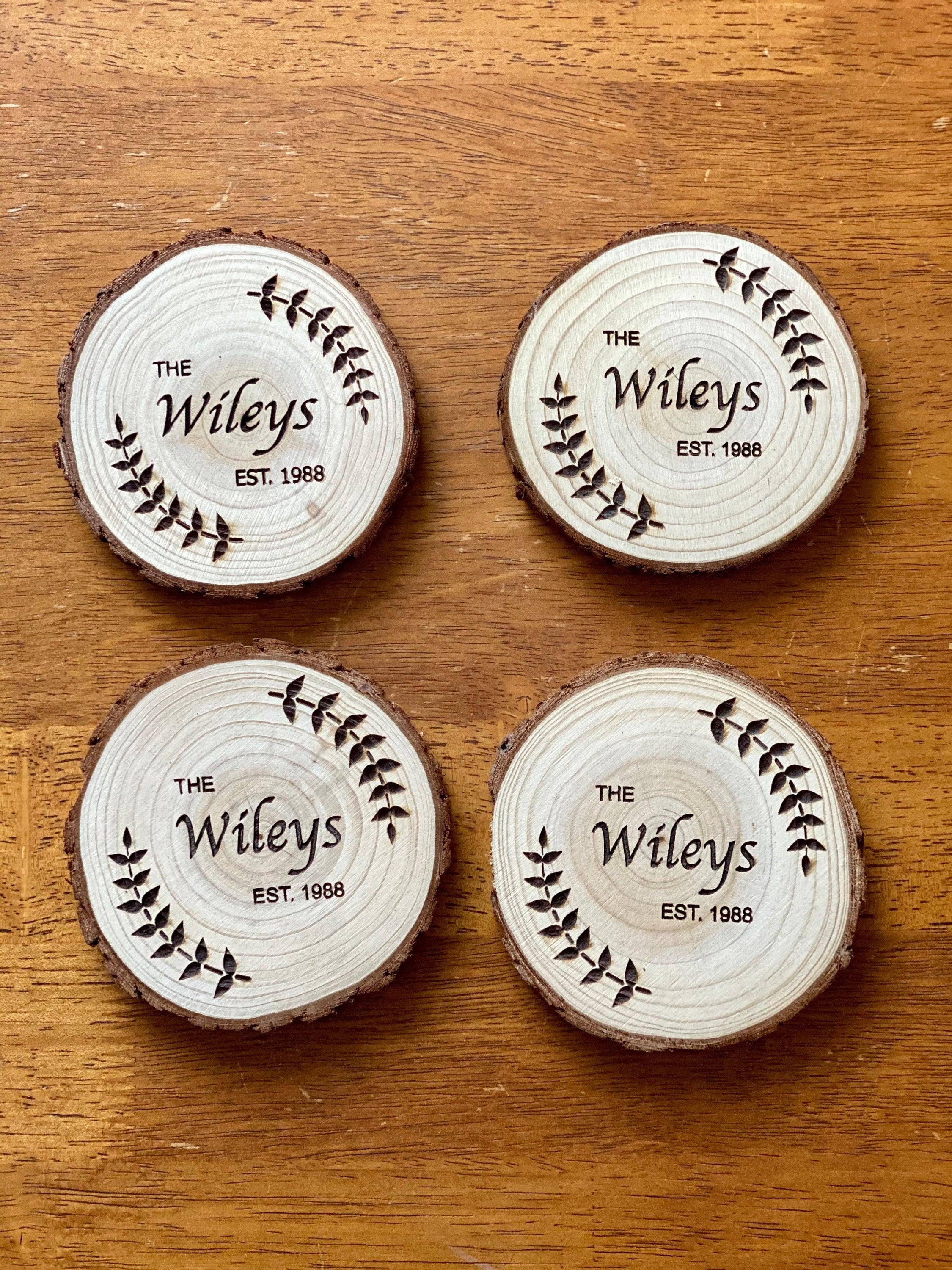 Custom Wood Slice Wedding Favors - VirtuousWares:Global