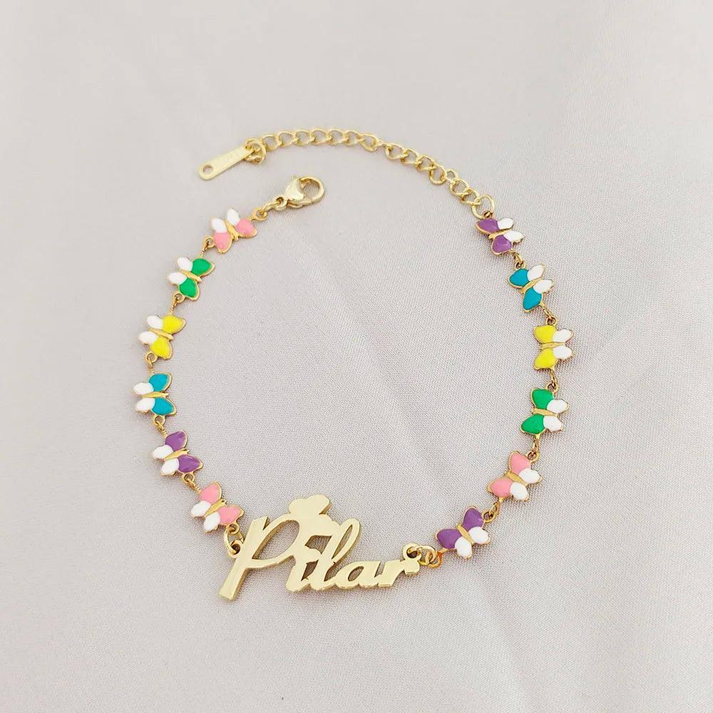 Customized Butterfly Heart Name Necklace - Sexikinis Swim - VirtuousWares:Global