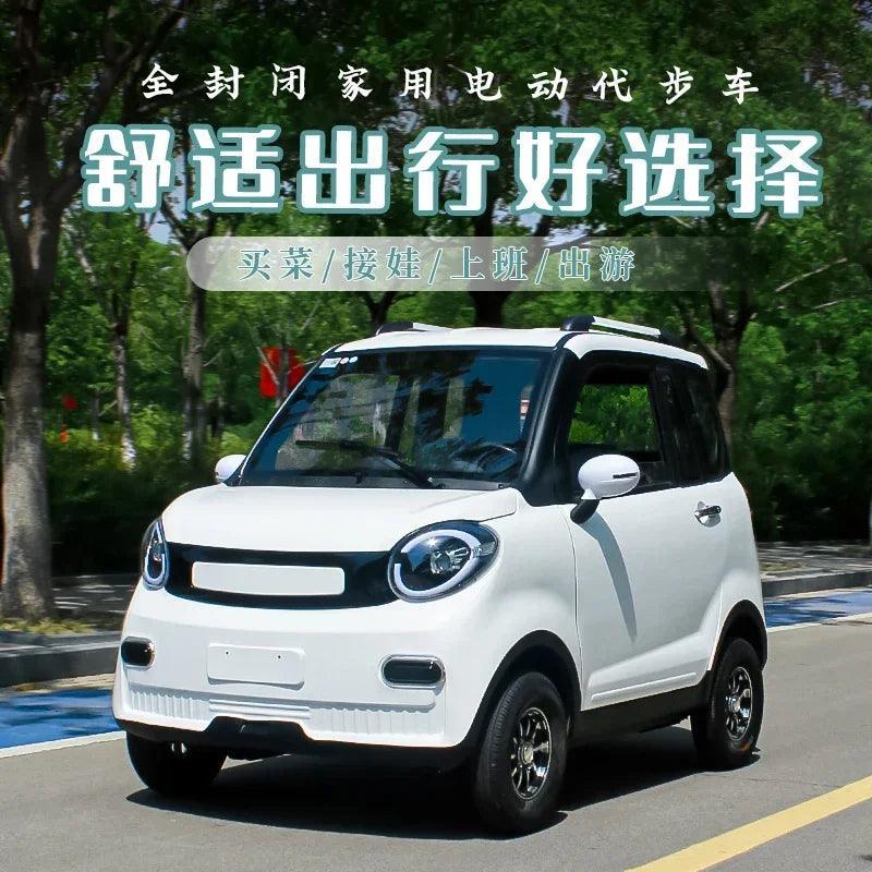 Customized electric four-wheeled vehicle, adult home old man, le scooter, lady pick-up and drop-off children, 4-wheel multi - VirtuousWares:Global