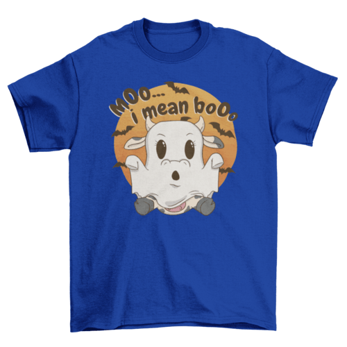 Cute Halloween cow ghost t-shirt - VirtuousWares:Global