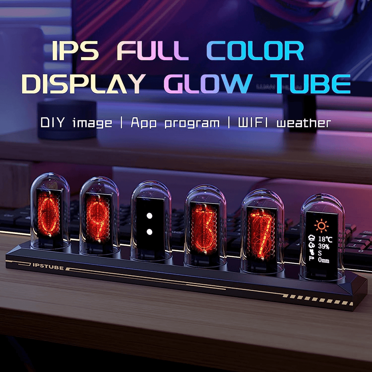 Cyberpunk Retro LED DIY Nixie Tube Clock with APP control - VirtuousWares:Global