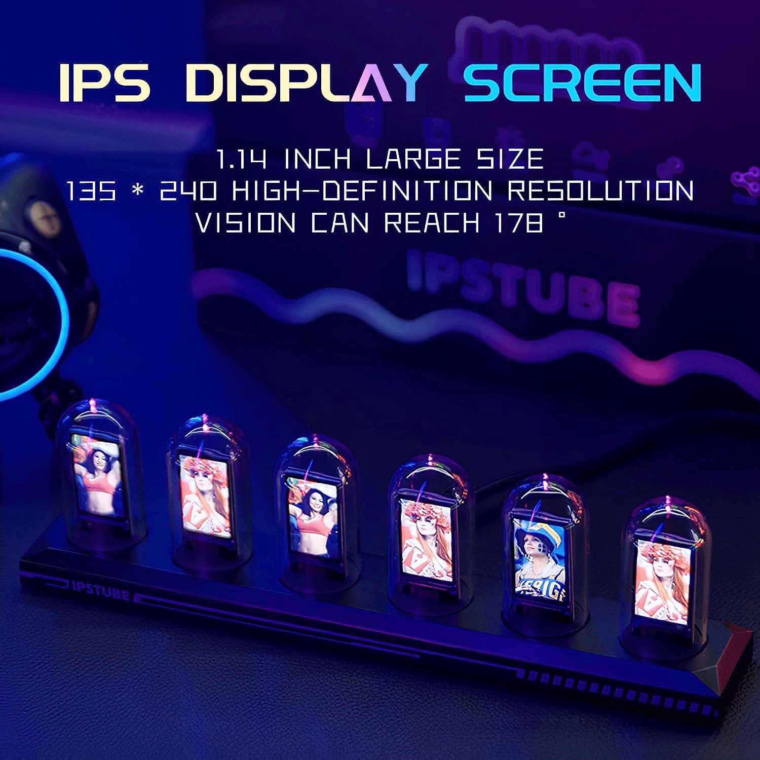 Cyberpunk Retro LED DIY Nixie Tube Clock with APP control - VirtuousWares:Global