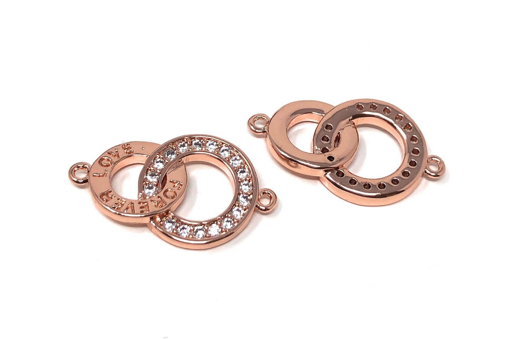 CZ Micro Pave Ring Connector, CZ Charm Connector, Jewelry Making - VirtuousWares:Global