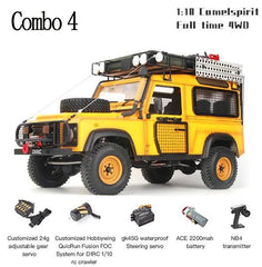 D1RC D90 Defender Camel Trophy 1/10 Scale Offroad Crawler Remote Control Truck for Adults-Hobby Grade RC Car, Electric model toy - VirtuousWares:Global