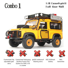 D1RC D90 Defender Camel Trophy 1/10 Scale Offroad Crawler Remote Control Truck for Adults-Hobby Grade RC Car, Electric model toy - VirtuousWares:Global