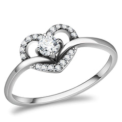 DA106 - High polished (no plating) Stainless Steel Ring with AAA Grade - VirtuousWares:Global