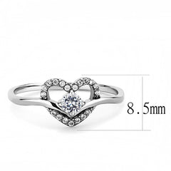 DA106 - High polished (no plating) Stainless Steel Ring with AAA Grade - VirtuousWares:Global