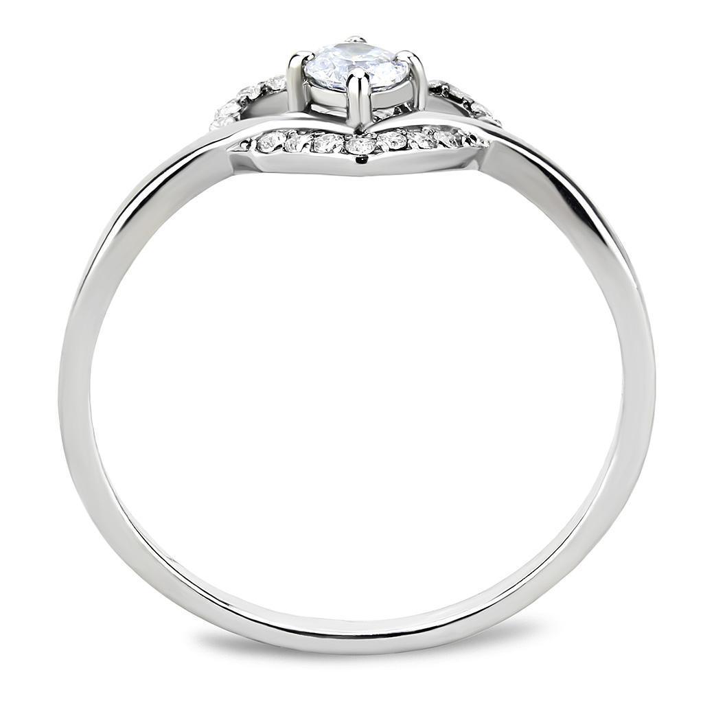 DA106 - High polished (no plating) Stainless Steel Ring with AAA Grade - VirtuousWares:Global