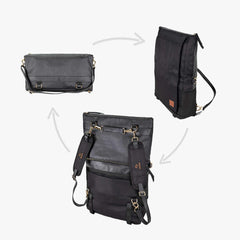 DAKOTA 3 in 1 Convertible Backpack Purse, Black - VirtuousWares:Global