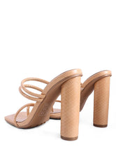 dandelion high block heeled croc sandals - VirtuousWares:Global