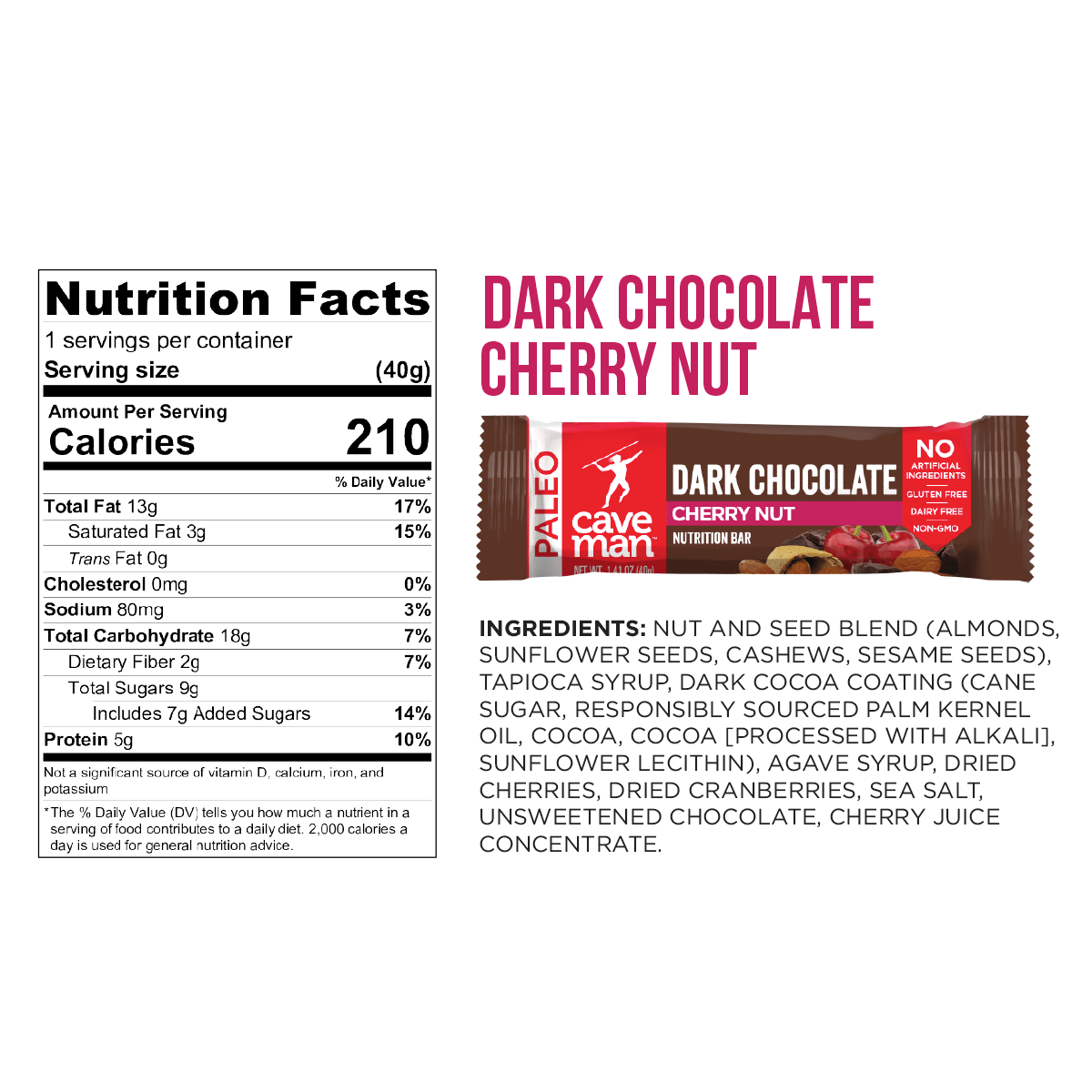 Dark Chocolate Cherry Nut Nutrition Bars - VirtuousWares:Global