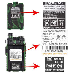 BAOFENG 1.5" LCD 5W 136~174MHz / 400~520MHz Dual Band Walkie Talkie