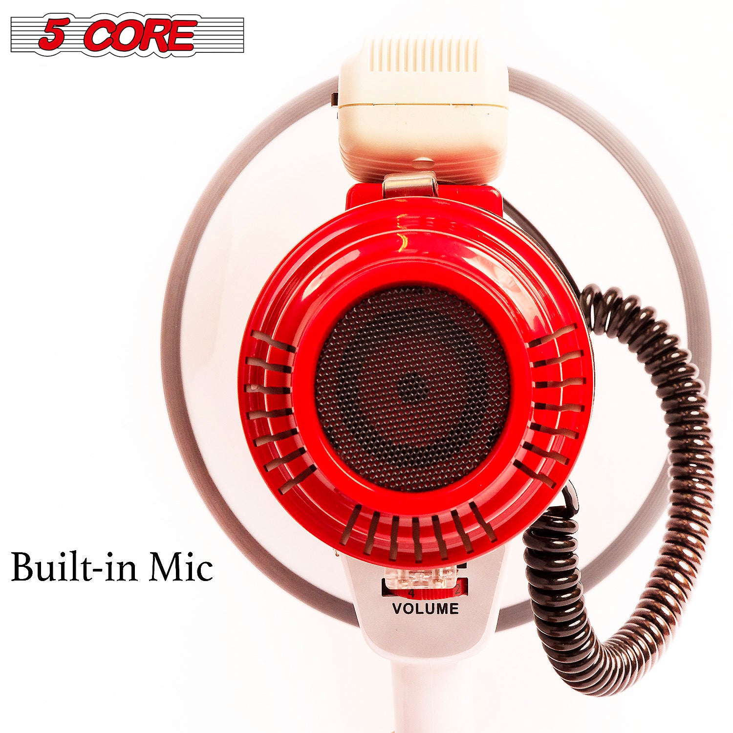 5Core Megaphone Bullhorn Bocina Loud SIREN USB Recording Rechargeable
